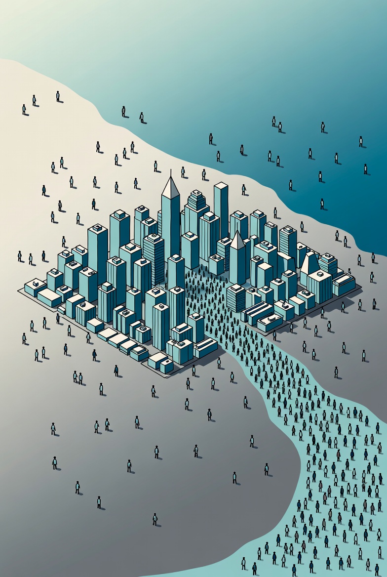 ストロー効果のイラスト